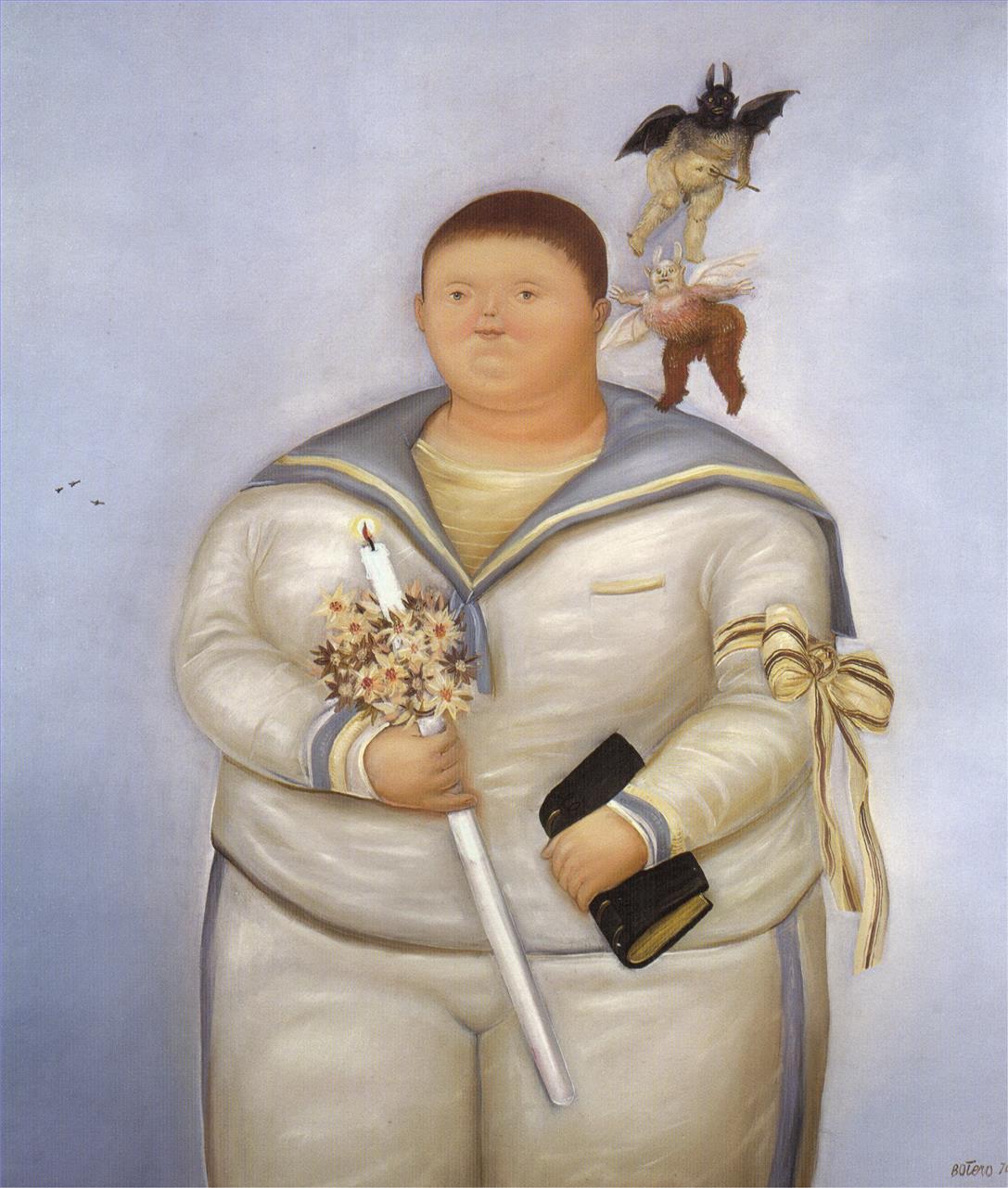 Self Portrait the Day of the First Communion Fernando Botero Oil Paintings